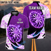 BlueJose Darts Tribal Pattern Burning Dartboard Personalized Name, Team Name Unisex Shirt (4 Colors)