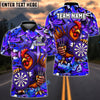 BlueJose Darts Cool Rooster Dartboard Design Personalized Name, Team Name Unisex Shirt (4 Colors)