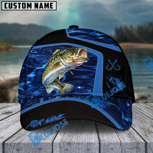 BlueJose Fishing Blue Water Outdoor Personalized Name Classic 3D Cap (13 Breeds)