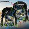 Bluejose Fishing Green Flame Grunge Camo Design Custom Name & Team Name 3D Shirts (12 Breeds)