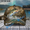 BlueJose Fishing Camo Splash Lure Personalized Name Classic 3D Cap (13 Breeds)