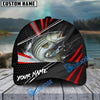 BlueJose Fishing Red White Tornado Graphic Personalized Name Classic 3D Cap (13 Breeds)
