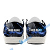 BlueJose Billiards Ball 8 Blue Dark Material White Canvas Loafer Shoes