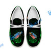 BlueJose Billiards Ball 8 Eagle US Flag Pattern 2 White Canvas Loafer Shoes (3 Colors)
