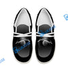 BlueJose Gray Billiards White Canvas Loafer Shoes