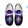 BlueJose Billiards Ball 8 Deadly Thunder Skull White Canvas Loafer Shoes (3 Colors)