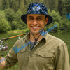 BlueJose Blue Marlin Camouflage Custom Name Bucket Hat