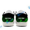 BlueJose Billiards 8 Ball Fusion Skulls White Canvas Loafer Shoes (4 Colors)