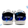 BlueJose Billiards 8 Ball Fusion Skulls White Canvas Loafer Shoes (4 Colors)