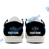 BlueJose Billiards 8 Heavenly Flame Blue White Canvas Loafer Shoes