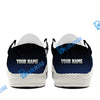 BlueJose Billiards Ball 8 Cross Eagle American Flag  White Canvas Loafer Shoes (4 Colors)