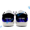 BlueJose Billiards Ball 8 And 9 Fire Skull Crack White Canvas Loafer Shoes (4 Colors)