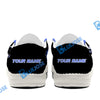 BlueJose Billiards Ball 8 Fire Broken Glass White Canvas Loafer Shoes (4 Colors)