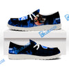 BlueJose Billiard 8 Ball Eagle Fire Flame White Canvas Loafer Shoes ( 4 Colors )