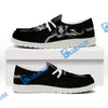 BlueJose Gray Billiards White Canvas Loafer Shoes