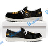 BlueJose Billiards 8 Ball Flame Luxury White Canvas Loafer Shoes (4 Colors)