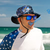 BlueJose Blue Marlin Camouflage Custom Name Bucket Hat