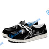 BlueJose Gray Billiards White Canvas Loafer Shoes