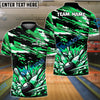 BlueJose Bowling And Pins Paint Impact Customized Name, Team Name 3D Shirt (4 Colors)