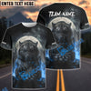 BlueJose Darts Tiger Attack Customized Name, Team Name 3D Shirt (4 Colors)