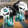 BlueJose Bowling Punished Skull Flame Personalized Name, Team Name 3D Shirt (4 Colors)