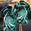 BlueJose Darts Flame Swirl Tornado Design Personalized Name, Team Name Unisex Shirt (4 Colors)
