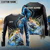 Bluejose Bass Fishing Smoke Premium Custom Name & Team Name Shirts For Kids (2 Colors)