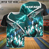 BlueJose Bowling And Pins Thunder Breaker Personalized Name Team Name 3d Shirt (4 Colors)