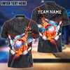 BlueJose Bowling And Pins Strike Flame Multicolor Customized Name 3D Shirt (4 Colors)