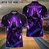 BlueJose Bowling And Pins Ancient Egyptian God Anubis Customized Name, Team Name 3D Shirt (4 Colors)