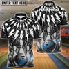 BlueJose Bowling And Pins Thunder Rain Flame Customized Name 3D Shirt ( 6 Colors)