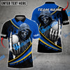 BlueJose Golf Hooded Skull Gang Customized Name, Team Name 3D Shirts (4 Colors)