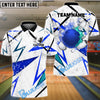BlueJose Bowling And Pins Lightning Fire Flame Customized Name 3D Shirt (4 Colors)