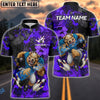 BlueJose Bowling Savage Dog Splatter Customized Name, Team Name 3D Shirt (4 Colors)