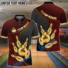 BlueJose Bowling And Pins Royal Crown Customized Name 3D Shirt (6 Colors)