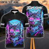 BlueJose Darts Neon Cat Cyberpunk Design Multicolor Options Personalized Name Shirt (4 Colors)