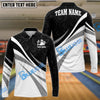 BlueJose Bowling Ribbon White Pattern Customized Name, Team Name 3D Shirt