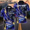BlueJose Darts Samurai Line Gold Premium Fire Dartboard Customized Name, Team Name 3D Shirt (4 Colors)