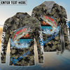 Bluejose Trout Fishing Camouflage Custom Name Shirts