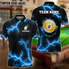 BlueJose Billiards Ball 9 The Power Of The God Of Thunder Personalized Name Shirt (4 Colors)