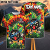 BlueJose Darts Tie-Dye Cartoon Design 2 Personalized Name Shirt