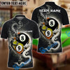 BlueJose Billiards 8 And 9 Ball Black And White Dragon Couple Personalized Shirt