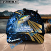 BlueJose Fishing Hooked Jump Splash Personalized Cap (Bass, Walleye, Trout, Crappie, Tuna, Marlin, Mahi-Mahi, Pike)