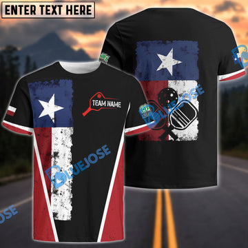 BlueJose Pickleball Texas Flag Personalized Shirt For Scott