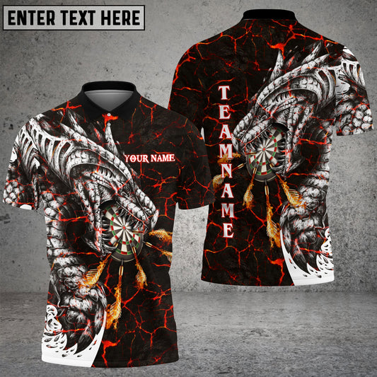 BlueJose Darts Magma Dragon Personalized Name, Team Name Shirt (4 Colors)