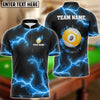BlueJose Billiards Ball 9 The Power Of The God Of Thunder Personalized Name Shirt (4 Colors)