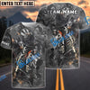 BlueJose Darts Skeleton Gunslinger Customized Name, Team Name 3D Shirt (4 Colors)