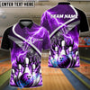 BlueJose Bowling And Pins Thunder Breaker Personalized Name Team Name 3d Shirt (4 Colors)