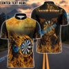 BlueJose Darts Flaming Smoke Personalized Name, Team Name Shirt (4 Colors)