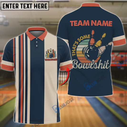 BlueJose Bowling And Pins That's Some Bowlshit Customized Name 3D Shirt (4 Colors)